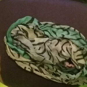 Multicolerd zebra print scarf